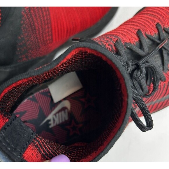 Nike Zoom Mercurial XI FlyKnit FC High Mens Sneakers Size 13 Black Red 852616 main image 7